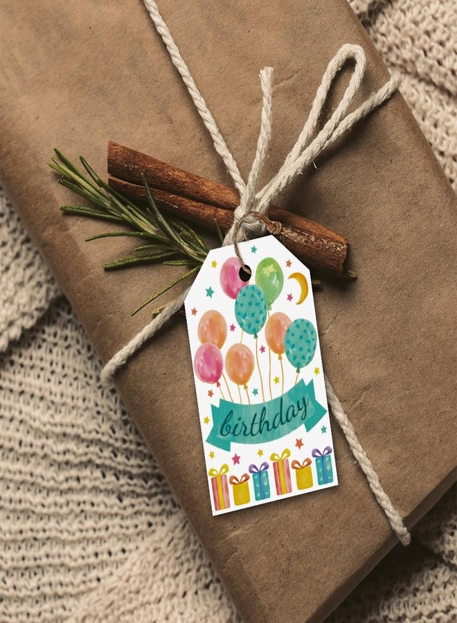 تشجكرافت CHGCRAFT ١٢٠ قطعة من بطاقات هدايا عيد ميلاد سعيد، بطاقات هدايا على شكل شموع وبالونات مع خيط، ٣×٢ بوصة، بطاقات ورقية للاحتفال، ملصقات هدايا بألوان الباستيل، بطاقات هدايا عيد ميلاد للهدايا ودعوات الحفلات وبطاقات التهنئة - Image 5